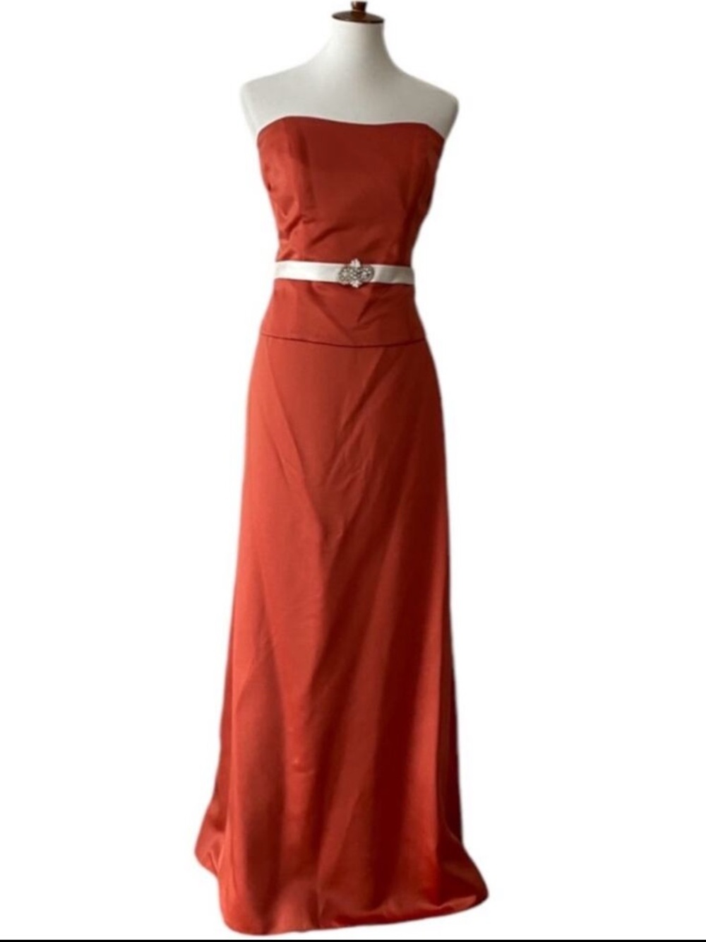 Alfred Angelo Vintage Gown Medium Fall Y2K Strapless Set Bridesmaid Homecoming